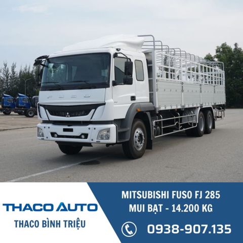 XE TẢI 3 CHÂN FUSO FJ 285 - THÙNG MUI BẠT 