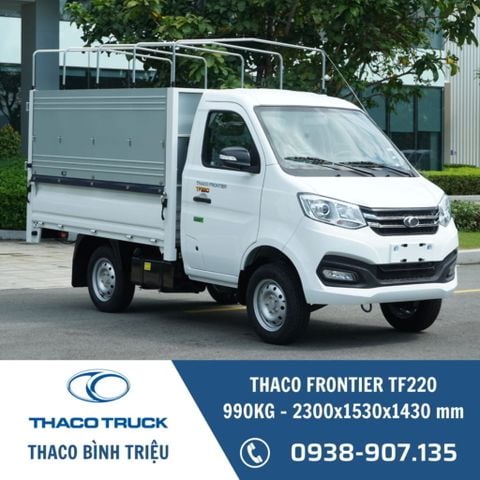 Xe tải THACO Frontier TF220 | Thùng mui bạt | Xe tải 990 kg 