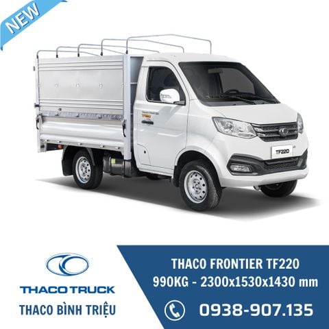Xe tải THACO Frontier TF220 | Thùng mui bạt | Xe tải 990 kg