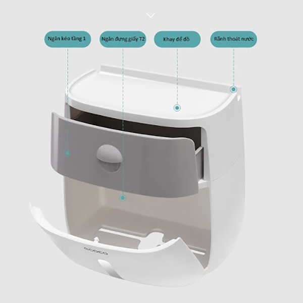 Dispensador de Papel Higiénico Ecoco: Elegancia y funcionalidad para tu baño - Dispensador de papel higienico