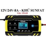  Sạc Bình Ắc Quy 12V 24V FOXSUR Tự Ngắt Thông Minh 4-150Ah N196 