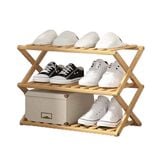  Kệ Giày Dép Gỗ Tre Nhiều Tầng Gấp Gọn Thông Minh 