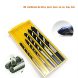  Bộ 5 Mũi Khoan Gạch Men 5-12mm Lưỡi Xoắn Chuyên Dụng 
