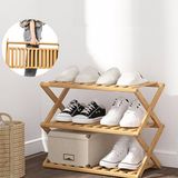  Kệ Giày Dép Gỗ Tre Nhiều Tầng Gấp Gọn Thông Minh 