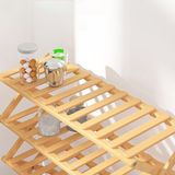  Kệ Giày Dép Gỗ Tre Nhiều Tầng Gấp Gọn Thông Minh 