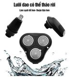  Máy Cạo Râu Cầm Tay Đa Năng 3 Vòng Lưỡi Xoay Tiện Dụng 
