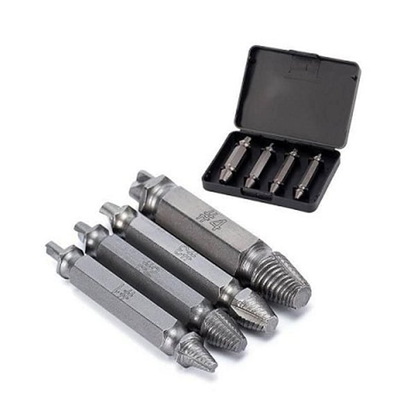 Bộ 4 Mũi Khoan Lấy Ốc Gãy, Tòe Đầu Chất Liệu Thép Không Gỉ