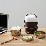  Hộp Cơm Giữ Nhiệt 3 Tầng Cắm Điện Nhỏ Gọn 