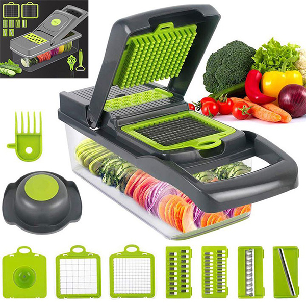 Bộ Dụng Cụ Hộp Đồ Có Nắp Tích Hợp Dao Cắt Thái Gọt Nạo Bào Sợi Rau Củ Quả Đa Năng G125