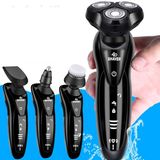  Máy Cạo Râu Cầm Tay Đa Năng 3 Vòng Lưỡi Xoay Tiện Dụng 