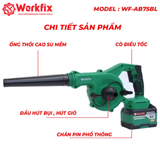  Máy Thổi Hút Bụi Bằng Pin Workfix WF-AB775BL 