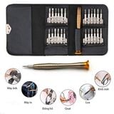  Bộ Tua Vít Ví Da Sửa Chữa Linh Kiện Điện Tử Đa Năng 25 Đầu Từ Tính 