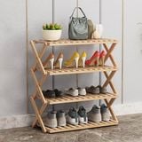  Kệ Giày Dép Gỗ Tre Nhiều Tầng Gấp Gọn Thông Minh 
