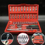  Bộ Tuýp 1/4" Inch 46 Món Đa Năng Dùng Sửa Chữa Ô Tô Xe Máy 