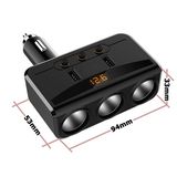  Bộ Chia Tẩu Sạc Ô Tô 3 Cổng 2 Tẩu USB Xoay 90 Độ Đa Năng 
