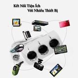  Bộ Chia Tẩu Sạc Xe Hơi 3 Cổng Tẩu, 2 Cổng USB Cao Cấp 