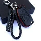  Bao Da Chìa Khóa 3 Nút Bấm Ô Tô Huyndai Kèm Móc Khóa Cao Cấp 