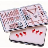  Bộ Bấm Móng Tay Chân Màu Hồng 18 Món Cao Cấp 