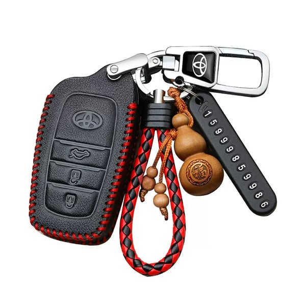 Bao Da Chìa Khóa Ô Tô 3 Nút Bấm Dành Cho Xe Toyota