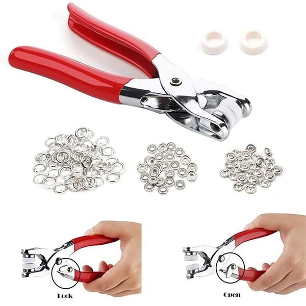 Kìm Bấm Cúc Áo, Dụng Cụ Bấm Khuy Đa Năng Tặng Kèm Cúc Bấm