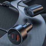  Tẩu Sạc Ô Tô Đa Năng Tích Hợp Bộ Chia 2 Cổng Sạc USB Tiện Lợi 