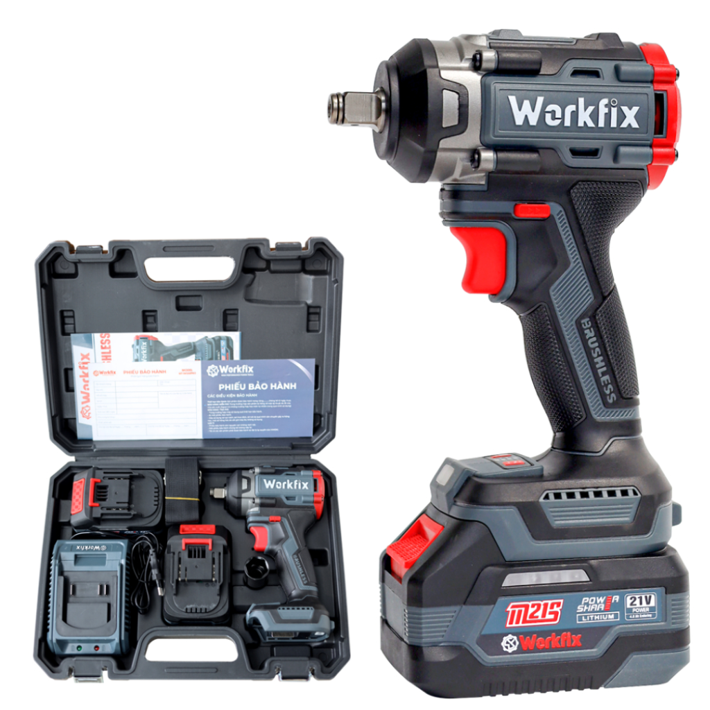 Máy Siết Bulong Workfix WF-IW550 PRO Đầu 2 Trong 1