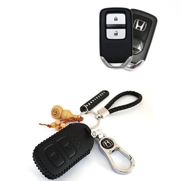 Vỏ Bao Chìa Khóa Ô Tô Honda 2 Nút Bấm Da Bò Cao Cấp