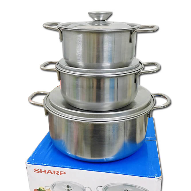 BỘ 3 NỒI SHARP INOX CAO CẤP