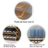  Kệ Giày Dép Gỗ Tre Nhiều Tầng Gấp Gọn Thông Minh 