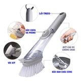  Cọ Rửa Chén Đa Năng Có Cán Đựng Xà Phòng Tiện Lợi 