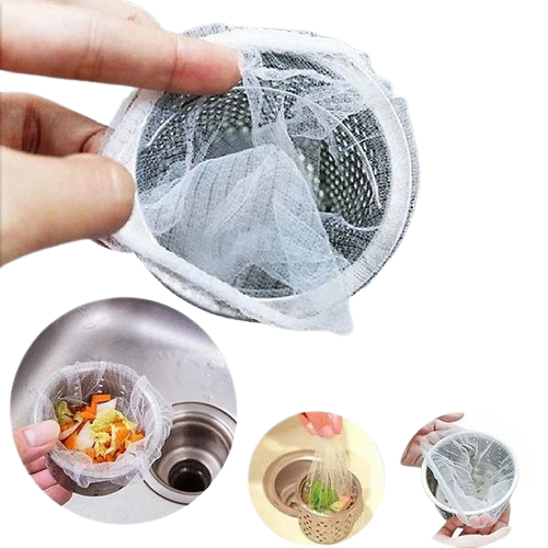 Combo 500 Túi Lưới Lọc Rác Bồn Rửa Chén Bát Có Đầu Chun Co Giãn