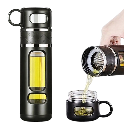 Bình Thủy Tinh 2 Lớp Có Lọc Trà Giữ Nhiệt 520ml