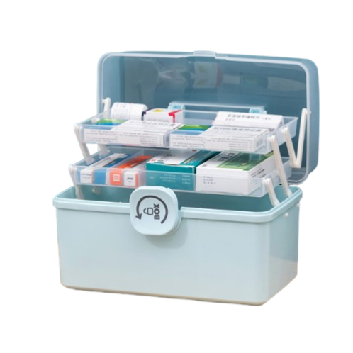 Hộp Đựng Thuốc Và Đồ Cá Nhân 3 Tầng Có Tay Cầm