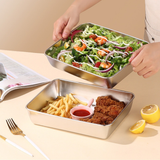  Khay Inox Đựng Thức Ăn Cao Cấp (Combo 3 Khay) 