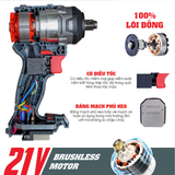  Máy Siết Bulong Workfix WF-IW550 PRO Đầu 2 Trong 1 
