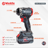  Máy Siết Bulong Workfix WF-IW550 PRO Đầu 2 Trong 1 