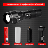  Đèn Pin Siêu Sáng Cầm Tay T6 Công Nghệ Đức 