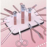  Bộ Bấm Móng Tay Chân Màu Hồng 18 Món Cao Cấp 