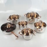  Bộ Nồi 6 Món Dùng Cho Mọi Loại Bếp Kèm Nắp Kính Chịu Lực 