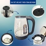  Ấm Đun Nước Siêu Tốc 2 Lít Thủy Tinh Trong Suốt 