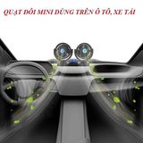  Quạt Đôi Xoay 360 Độ Dùng Trên Ô Tô Tiện Dụng 