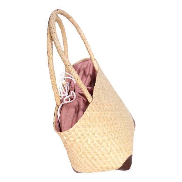  Giỏ cỏ bàng quai ống 