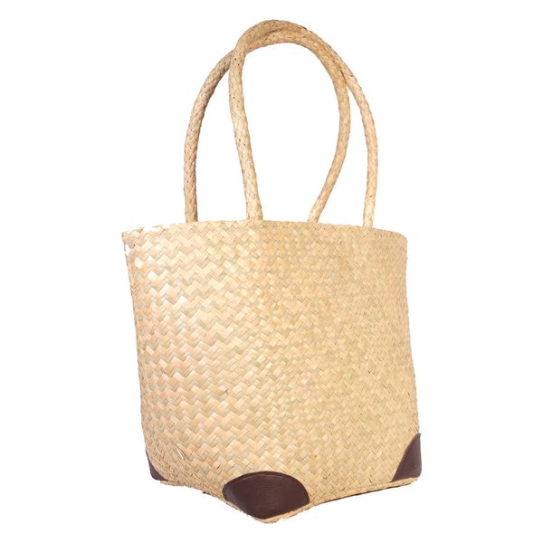  Giỏ cỏ bàng quai ống 