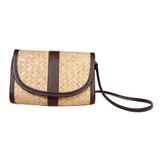  Ví đeo chéo dây viền nâu 