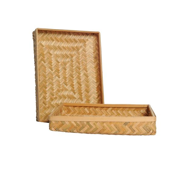  Hộp chữ nhật tre đan nắp rời 