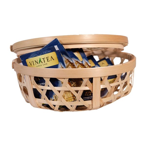  Rổ tre tròn đan có nắp 