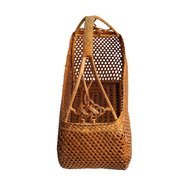 Giỏ mây đan caro 