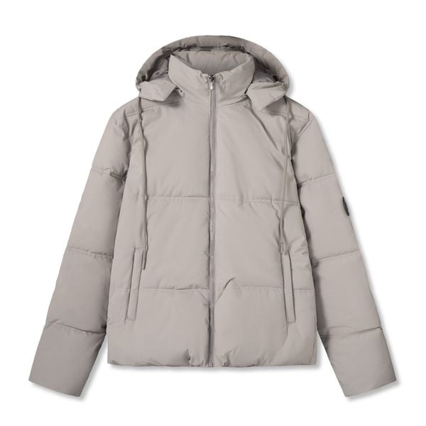 Áo Khoác Phao Nam Chần Bông Cổ Đứng Nón Rời Puffer Coat Form Regular