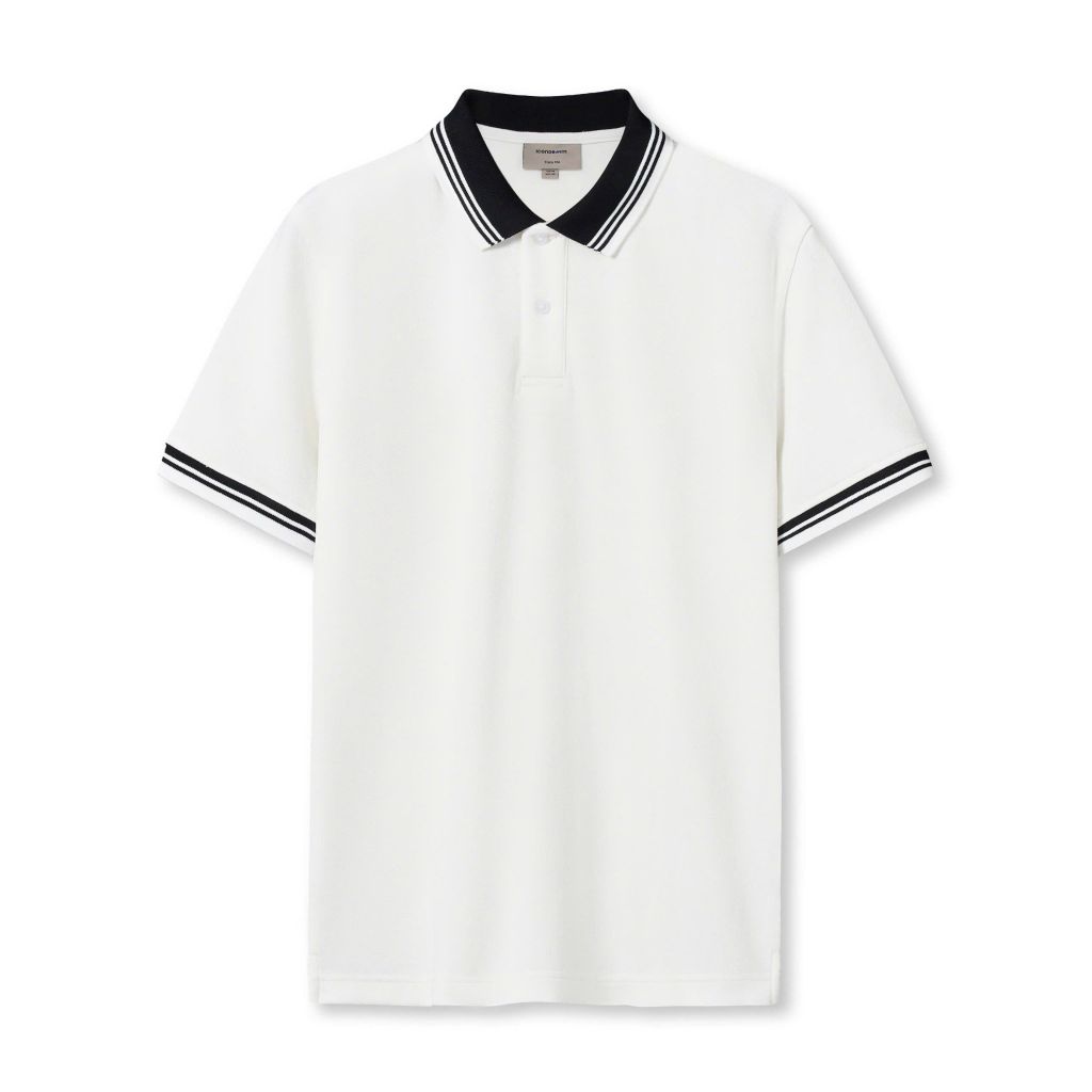 Áo Polo Nam Họa Tiết Phối Cổ Contrasting Ribbed Details Form Regular