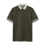 Áo Polo Nam Họa Tiết Phối Cổ Contrasting Ribbed Details Form Regular